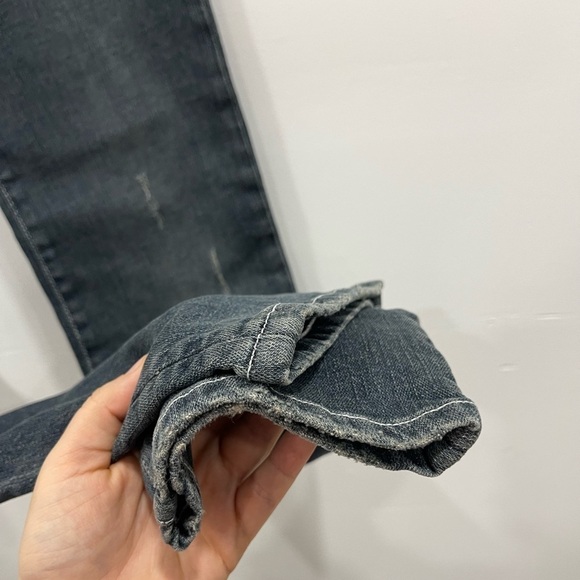 Duo Duo Piastrina Straight Leg Denim Distressed Jeans Size 14 Made In Italy - Picture 4 of 7